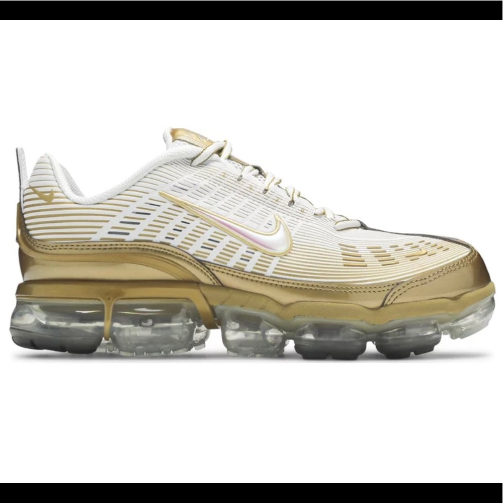 Nike Air Vapormax 360 White Metallic Gold -size 9.5